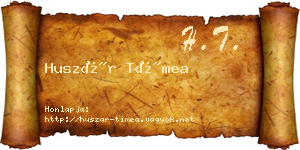Huszár Tímea névjegykártya