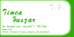 timea huszar business card